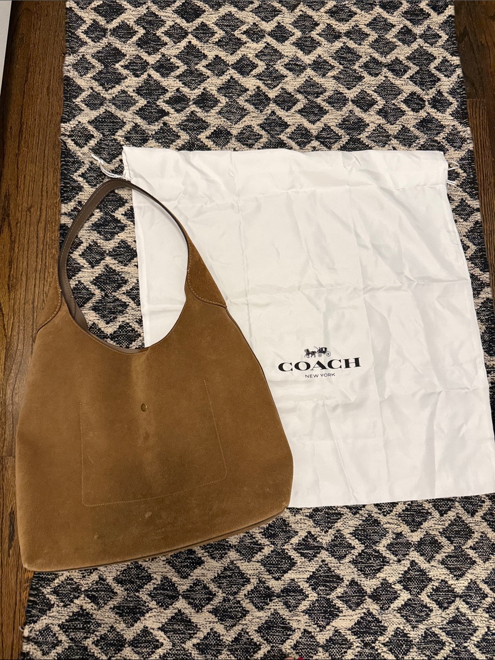 Coach Brooklyn Suede Shoulder Bag 39 in Cedar/Brass - Picture 10 of 10